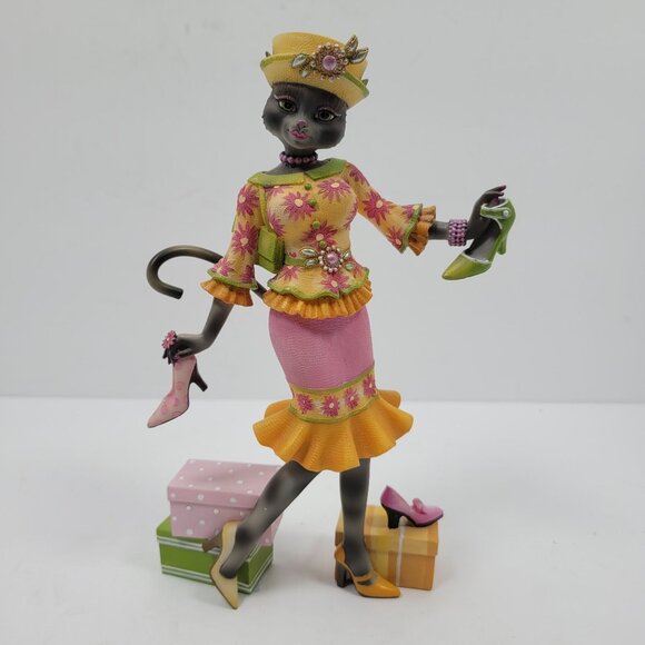 Margaret Le Van Alley Cats GoGo Retro C5234 Puss In Shoes Cat Figure - Picture 1 of 12